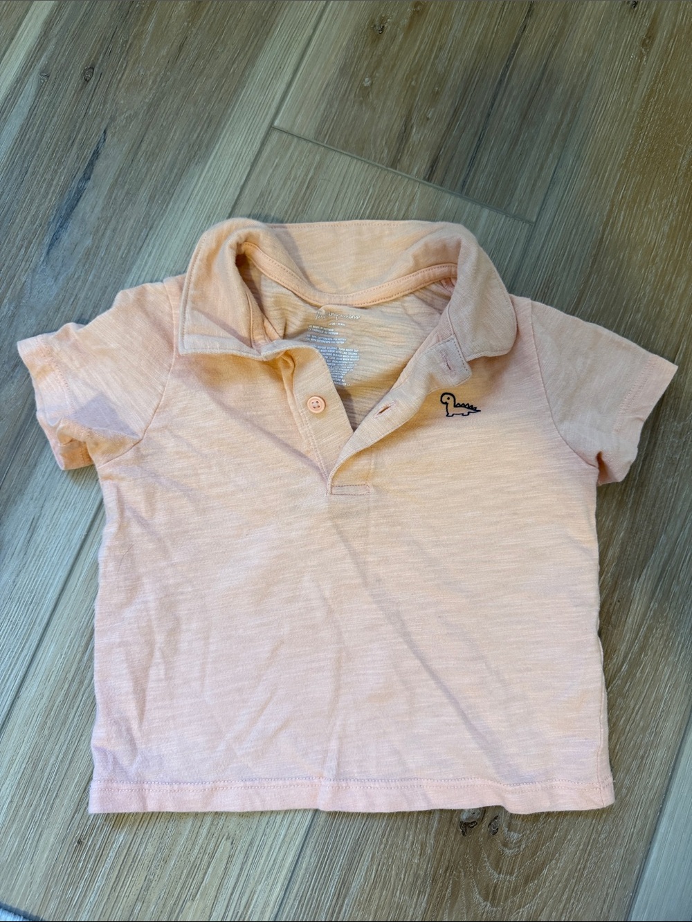 Toddler Peach Short Sleeve Polo Shirt SIZE 24 MONTHS